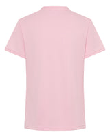 Women's Short Sleeve Collared Top - Light Pink