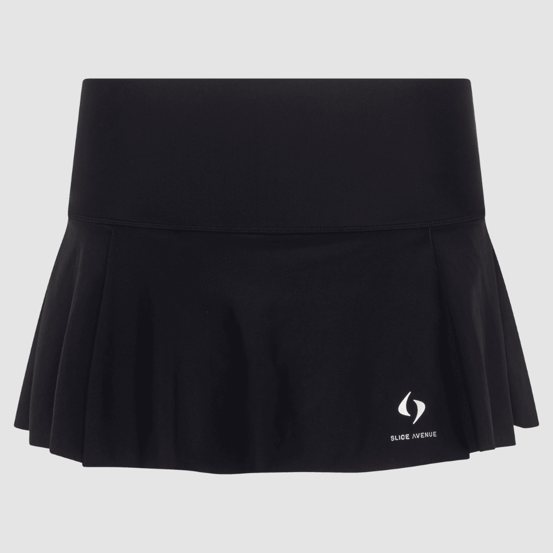 Premium Skirt - Black (Patterned Inner Shorts) - Slice Avenue