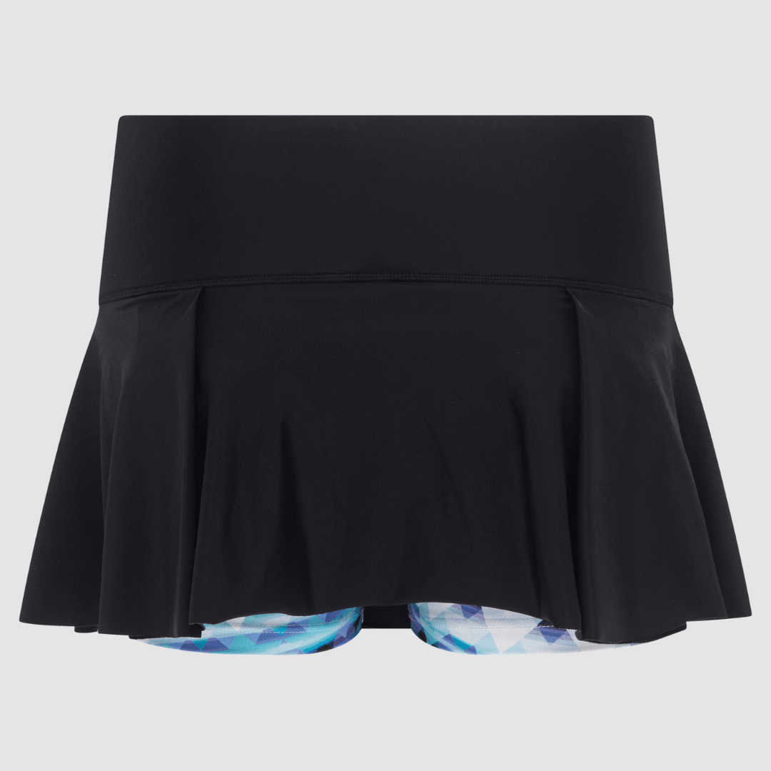 Premium Skirt - Black (Patterned Inner Shorts) - Slice Avenue