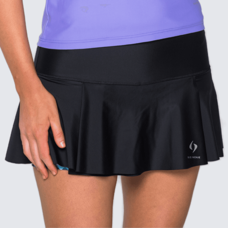 Premium Skirt - Black (Patterned Inner Shorts) - Slice Avenue