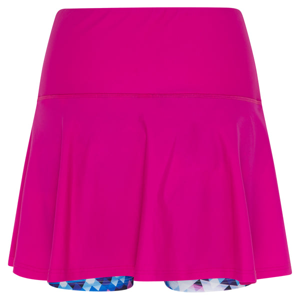 Thai Pink Premium Longer Skirt with patterned undershort