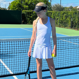 White Luxury Tennis Dress with Pastel Trim